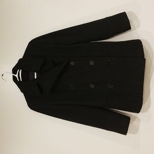 Black Pea Coat - Small/Medium
